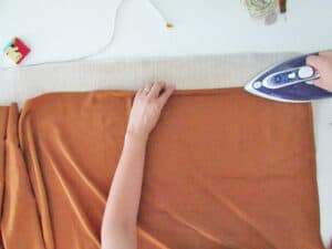iron and sew the skirt hem