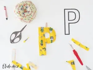 How to sew fabric letters