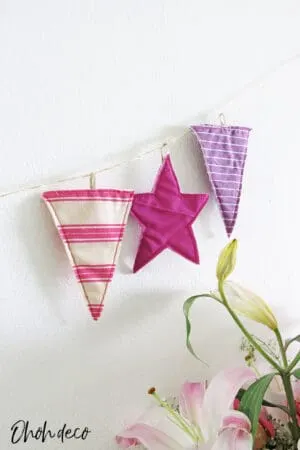 Sew banners garland