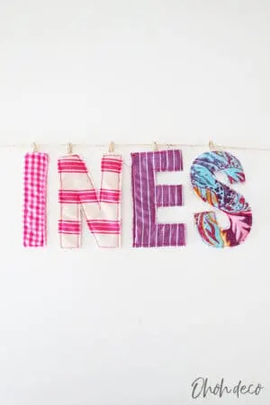 DIY name garland
