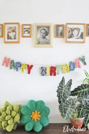 DIY fabric garland