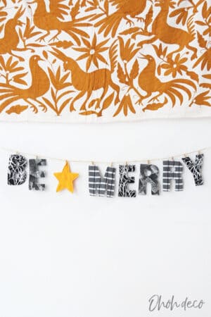 How to make a christmas garland with fabric