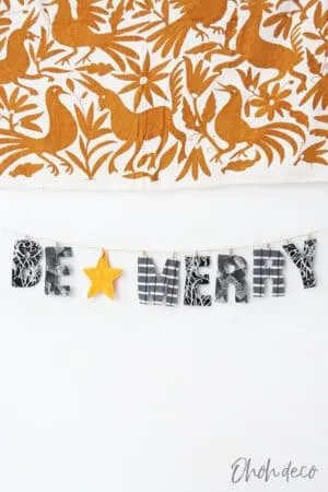 How to make a christmas garland with fabric