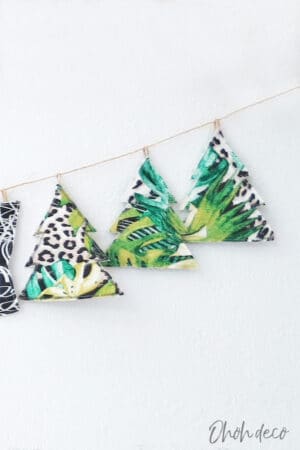 DIY Christmas fabric garland