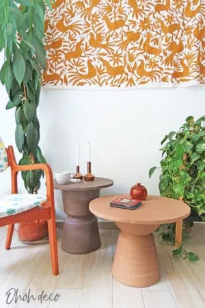 DIY round coffee table