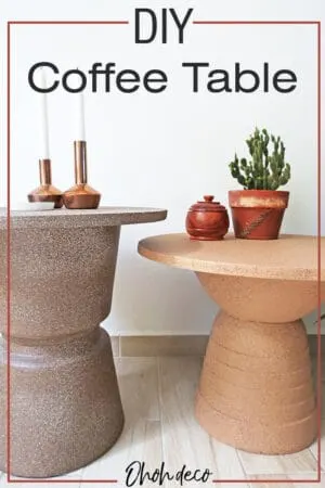 DIY round coffee table
