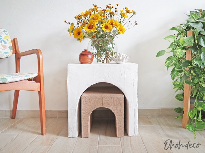 Cardboard table DIY