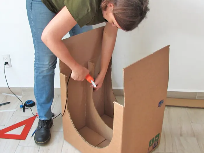 cardboard box table DIY