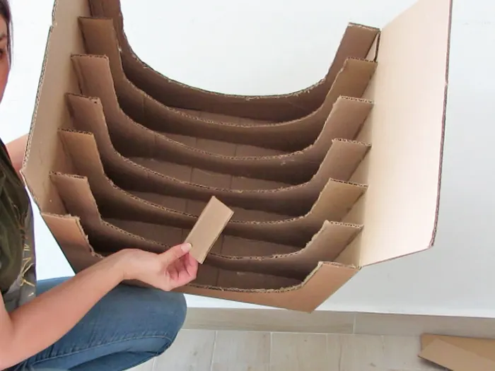 cardboard box table DIY