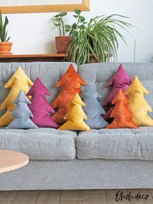 Christmas tree shaped pillow