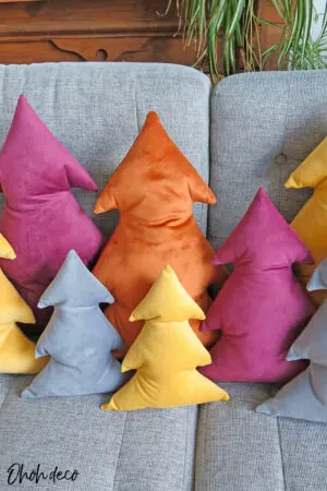 DIY Christmas tree pillow