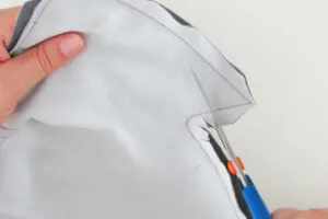 cut noches in the christmas pillow