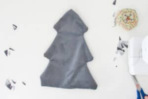 sewing a christmas pillow
