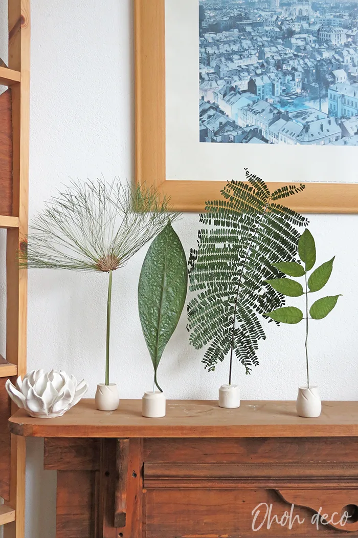 DIY dried leaves decoration