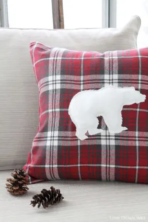 bear christmas pillow