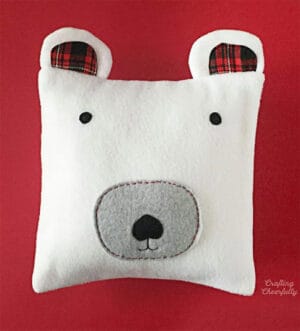 bear christmas pillow