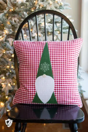 gnome christmas pillow