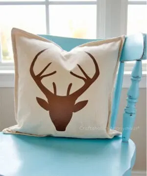 reindeer christmas pillow
