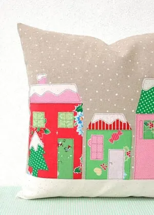 applique christmas pillow