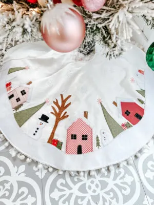 applique christmas tree skirt