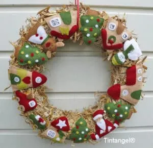 felt christmas wreath pattern