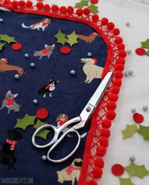 trimed christmas blanket