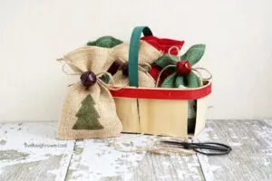 burlap gift wrap