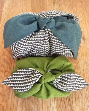 fabric gift wrap idea
