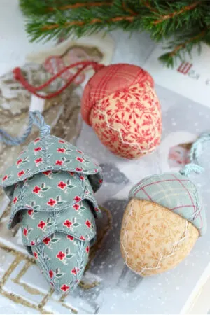 pine cone acorn ornaments