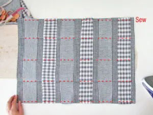 sew the calendar pockets