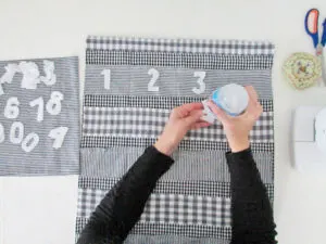 glue numbers on the advent calendar