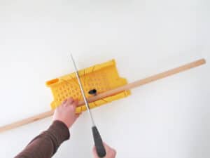cut wooden dowels