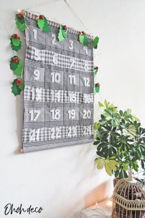 fabric advent calendar with pockets