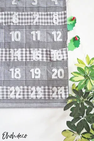fabric advent calendar DIY