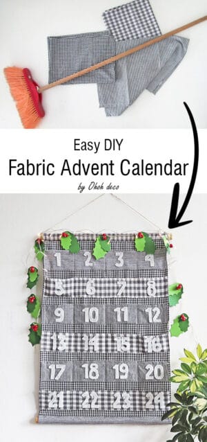 DIY Fabric Advent Calendar with pockets