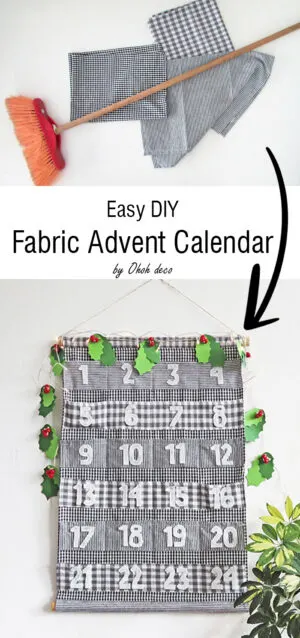 DIY Fabric Advent Calendar with pockets