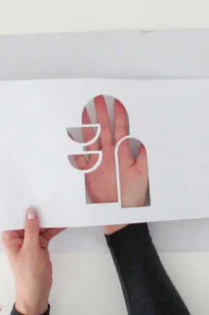 the cut out arch shape