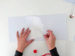place a tracing paper on the lantern back