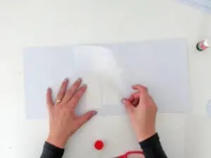 place a tracing paper on the lantern back