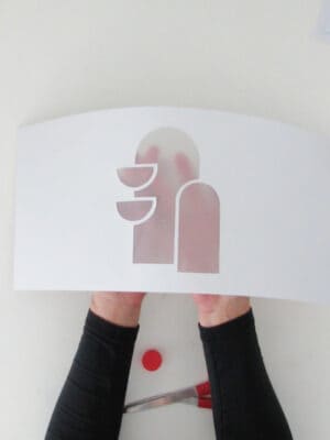 arch shape with tracing paper