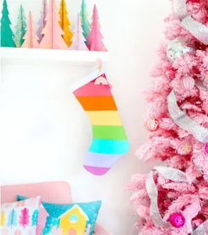 make a rainbow stocking