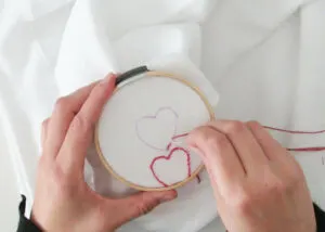 how to embroider a sweatshirt sleeve