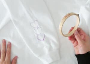 how to embroider a sweatshirt sleeve