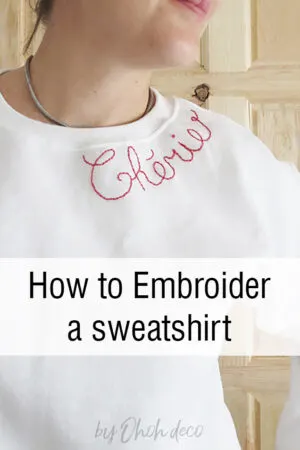 how to embroider a sweatshirt
