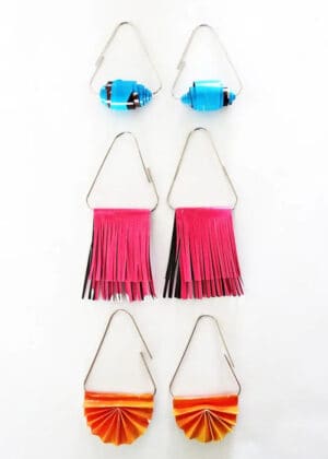DIY paper earrings