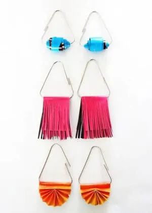 DIY paper earrings