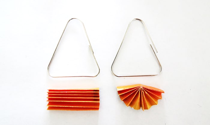 DIY paper clip earrings idea