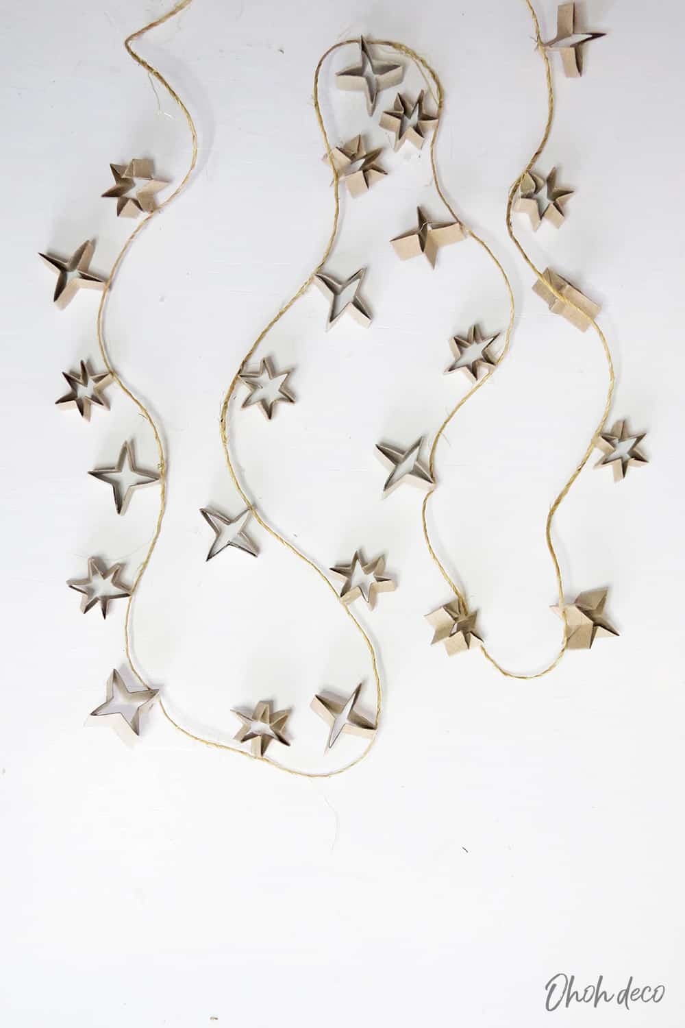 DIY paper star garland