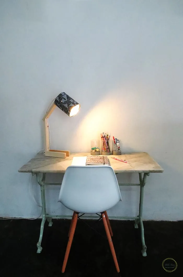 DIY desk lamp