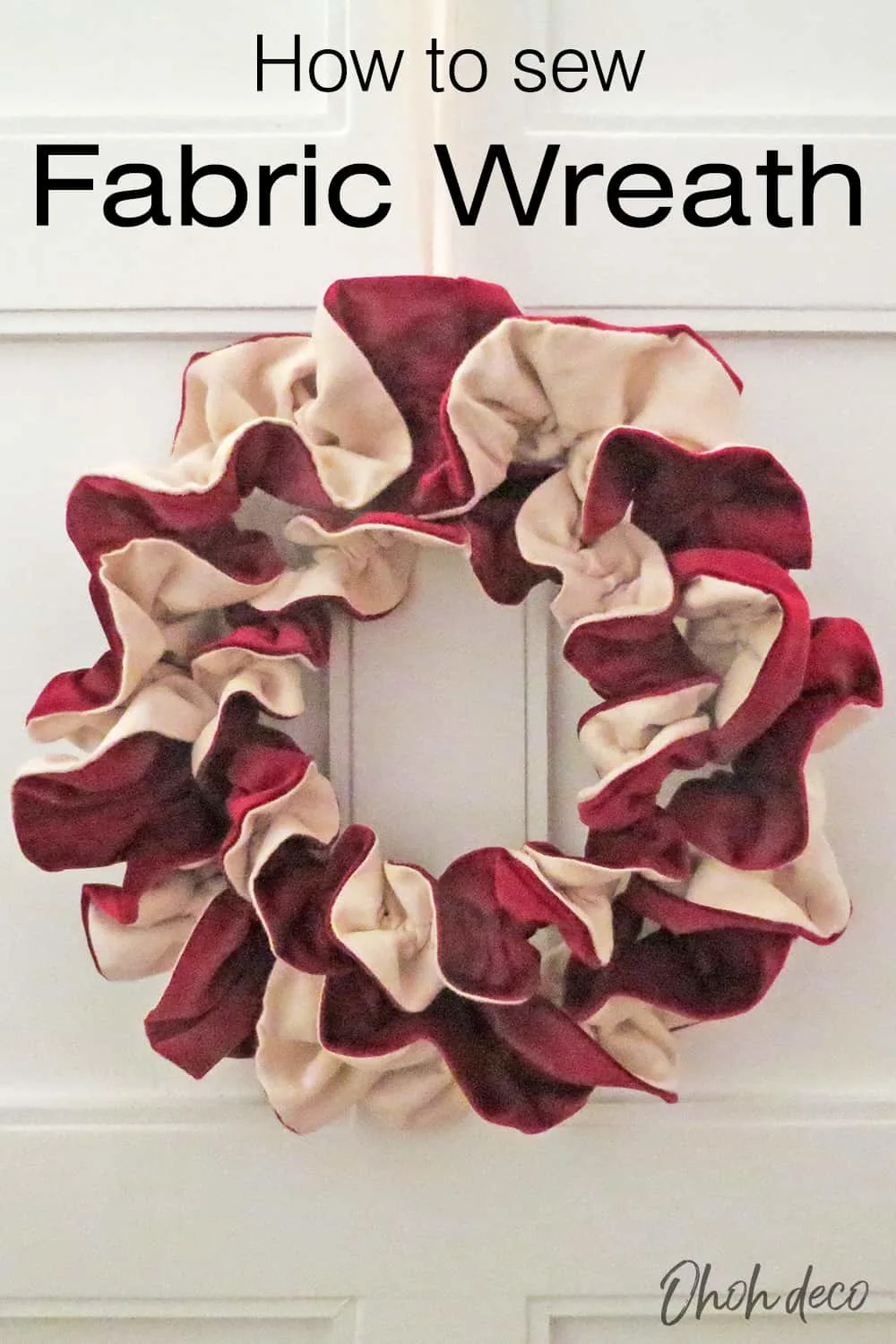 Fabric Christmas wreath pattern